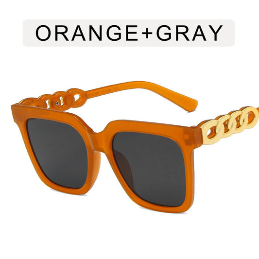 Fashion Square Sunglasses Women Big Frame Sunglass Vintage Sun Glass Female Luxury Brand Design Eyewear UV400 Black Brown Shades
